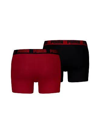 PUMA | Boxer da uomo Everyday Basic, confezione da 2 | dunkelrot